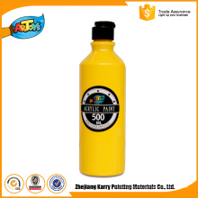 500 ml buen servicio Adulto amarillo personalizado botella pintura acrílica profesional